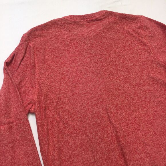J McLAUGHLIN Sweater Men's L Candy Cane Red Crew Neck Pullover Speckled Cotton - Picture 9 of 16